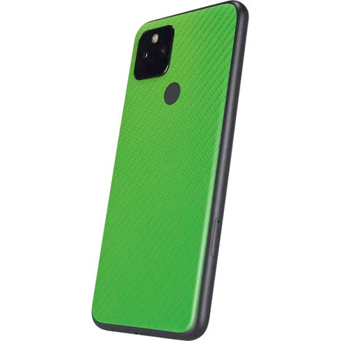 Green Carbon Fiber Specialty Material Google Pixel 4a 5G Skin